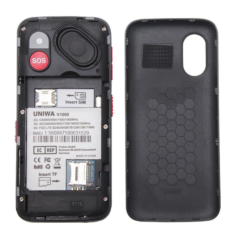 UNIWA V1000 Custom Big Button 3G Seniors Cell Phone with K-Class 2030 Box Loudspeaker